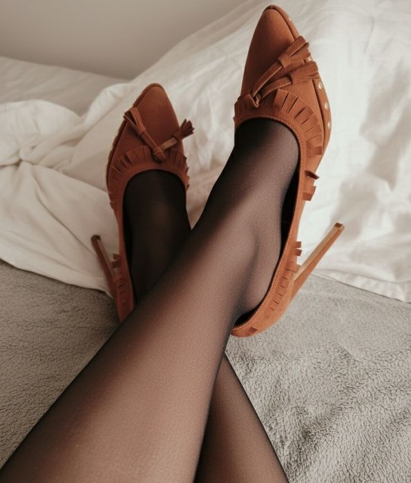 Fantastyczne brązowe czekoladowe szpilki 39. Brązowe buty na obcasie