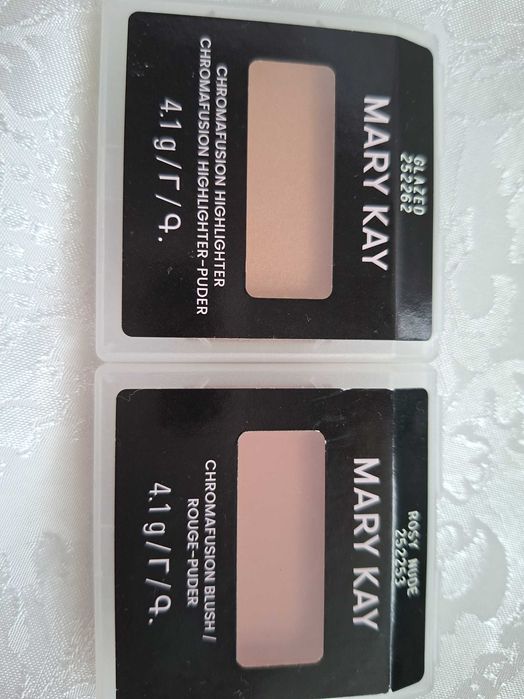 Mary Kay Chromafusion – Róż Rosy Nude & Rozświetlacz Glazed – NOWE