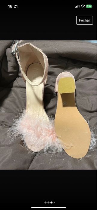 Sandália de mulher - rosa pastel