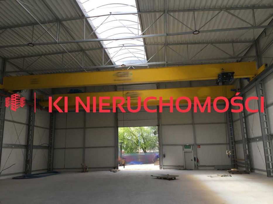 Wysoka hala produkcyjna z suwnicami I duża moc KW I duży plac