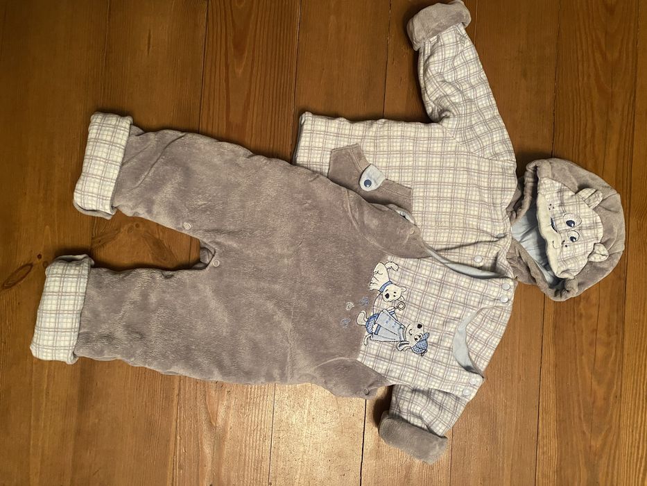 Осінні комбінезони на хлопчика 3-12 місяців 74-80 розмір