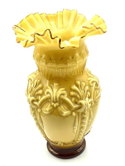 Grande jarra em vidro opalino/murano