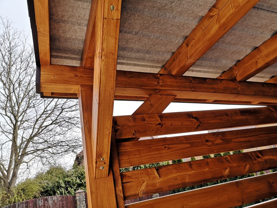 Wiata garażowa drewniana carport altana garaż zadaszenie tarasu