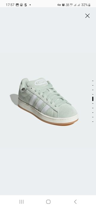 Кросівки , кемпуси, Adidas Campus 00s. М'ятний колір/ Linen green.