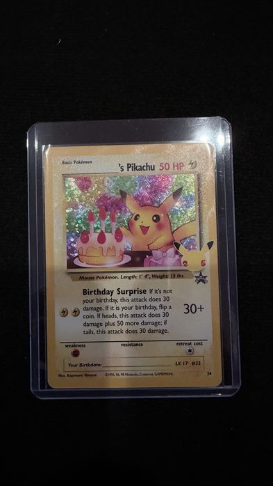 Cartas pokemon Pikachu 25 birthday