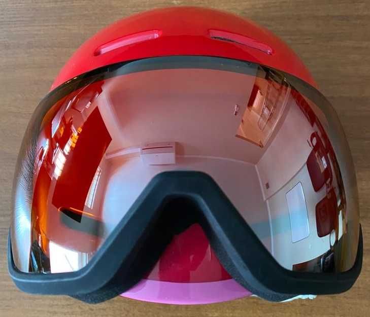 Kask narciarski dziecięcy Grom Visor Salomon Pink 53-56 cm