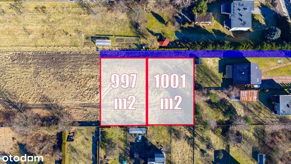 Działka budowlana o idealnym kształcie - Widok 2