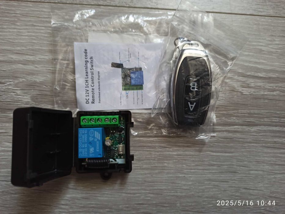 Радиореле, радио выключатель, 12В и пульт ДУ 433МГц