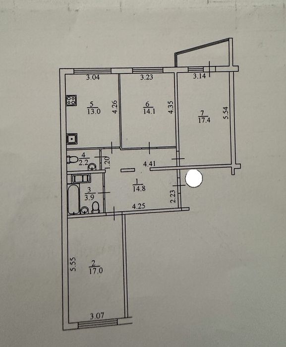 3-кімнатна квартира за адресою вул. Вишняківська (площа 83 м²) - Atlanta.ua - фото 9