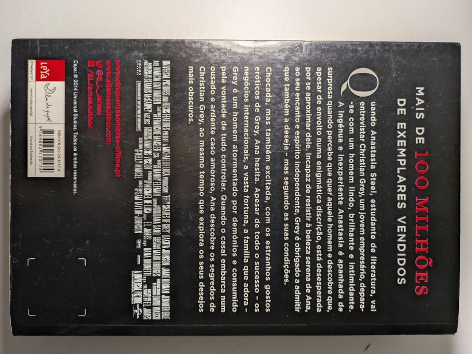 Livro - As cinquenta sobras de Grey