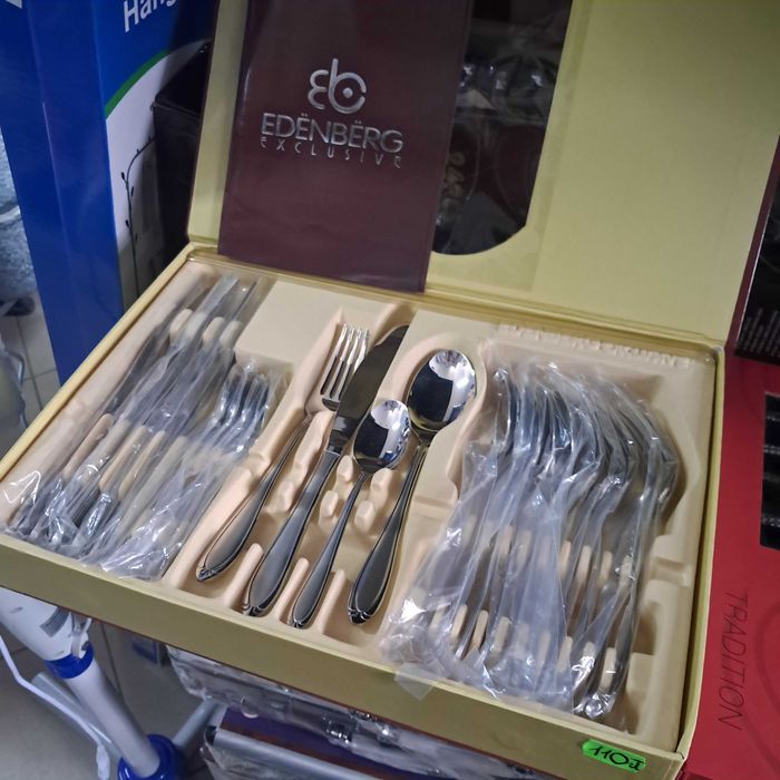 Zestaw sztućców SZTUĆCE 24 ELEMENTY ze stali nierdzewnej satyna