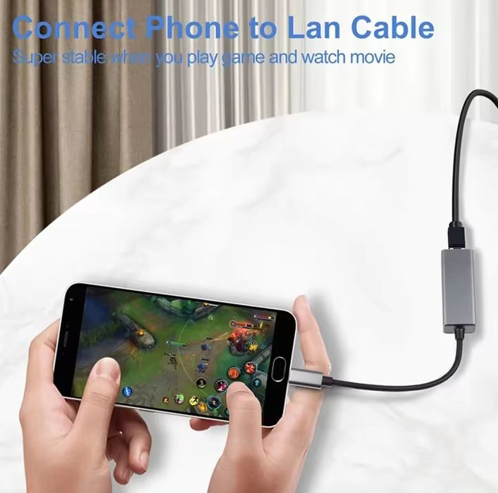 Адаптер для інтернету Type-c to RJ-45