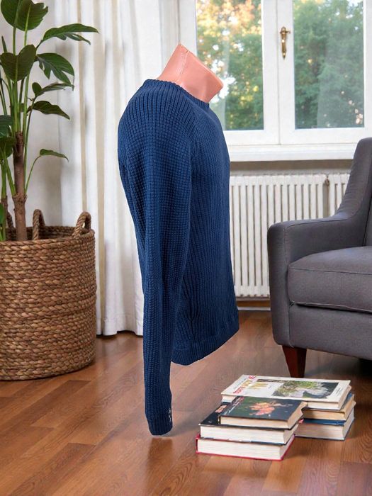 Vikafjell roz. XXL męski niebieski ciepły sweter wełniany