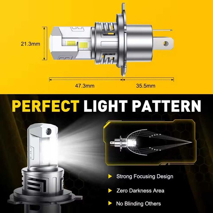 Автомобільні LED лампи 30000LM 9003 HB2 60 Вт 12 вольт