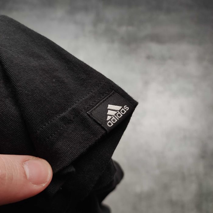 MĘSKA Koszulka Bawełna duże Logo Codzienna Dresowa Adiidas Active