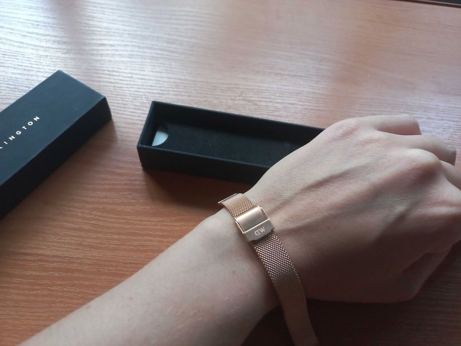 Ремінець на годинник Daniel Wellington 12мм рожево-золотий