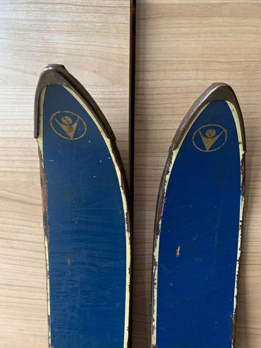 Stare drewniane narty retro unikat 180 cm  GRENOBLE wiązania OBERHOF