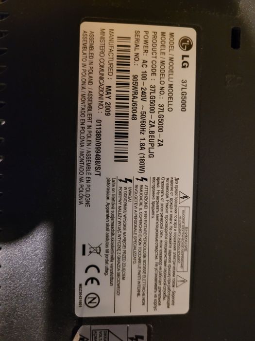 LG 37 LG5000 Full HD plazma