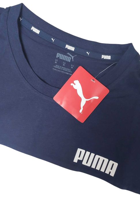 Bawełniana logowana koszulka męska  PUMA, R. M