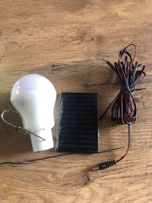 Led solar żarówka lampka