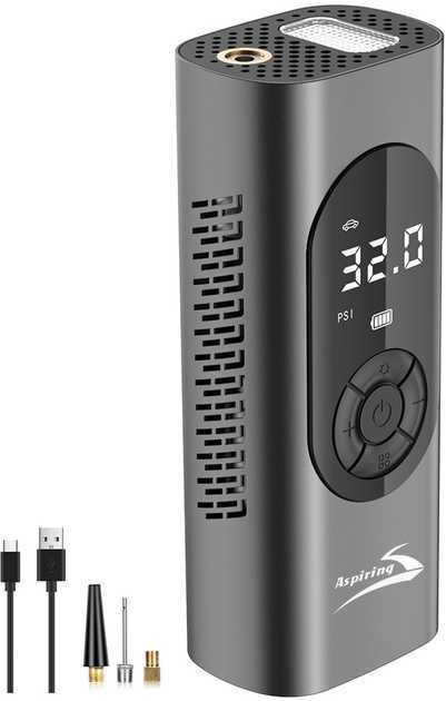 Повербанк + фонарик + портативный компрессор