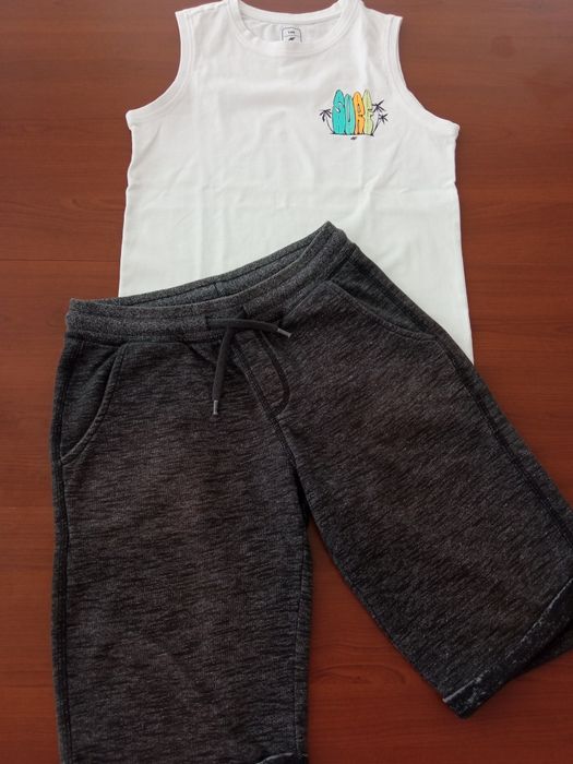 Komplet koszulka i szorty roz. 146  C&A/4F