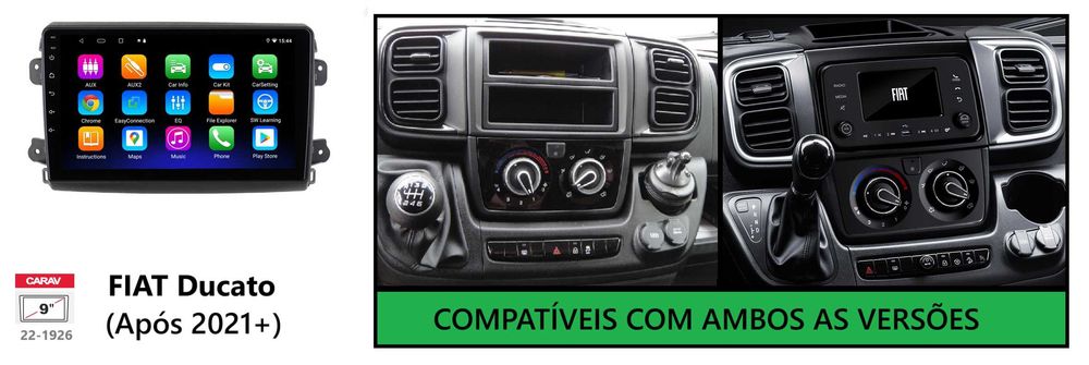 Rádio 2DIN FIAT Ducato • Peugeot Boxer • Citroen Jumper • Android GPS
