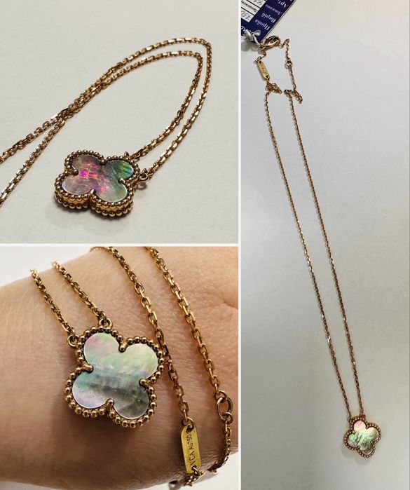 Золотая цепочка клевер новая