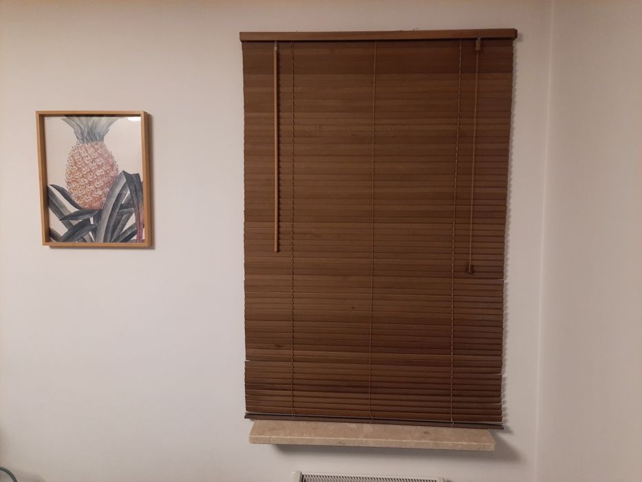 2 x Nowe eleganckie żaluzje drewniane szer. 100 dł max 150 deseczka 27mm