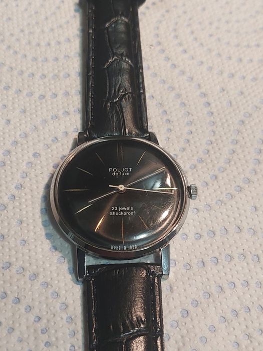 Stary zegarek mechaniczny męski poljot de luxe