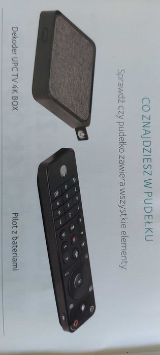 Pilot do dekodera UPC TV 4K BOX