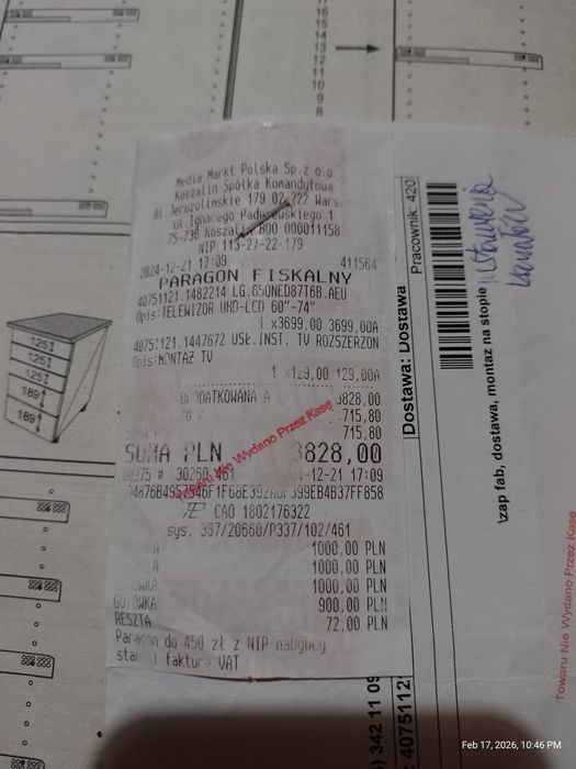 Lg 65QNED87T6B uszkodzona matryca na Gwarancji !
