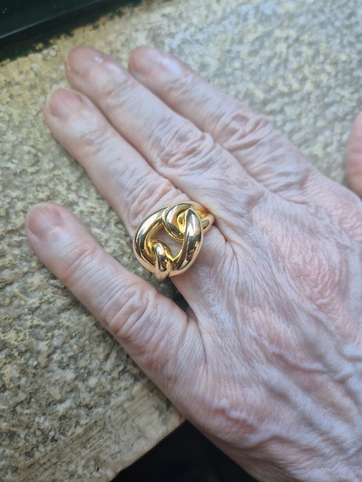 Anel em prata Dourada