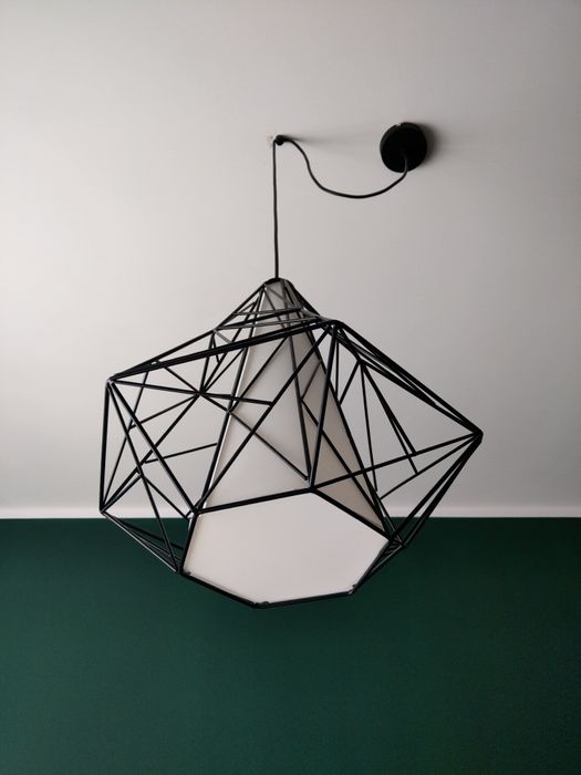 Lampa sufitowa SKELETON wisząca skandi loft druciana retro ażurowa