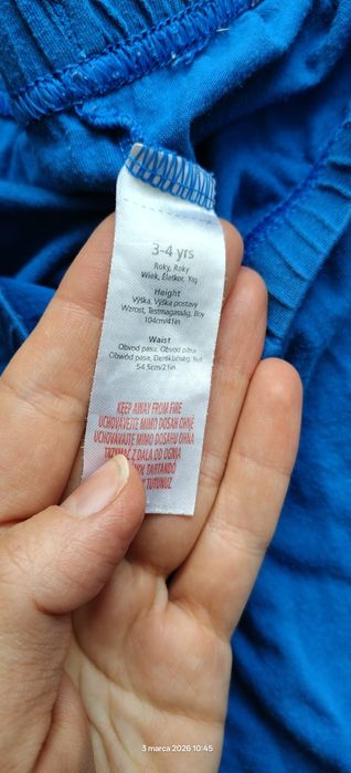 Dwie pary spodni chłopięcych bawełnianych 104