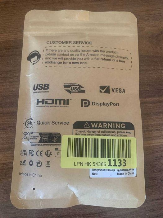 Адаптер DisplayPort на HDMI
