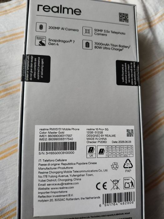 Realme 16 pro + 12/512