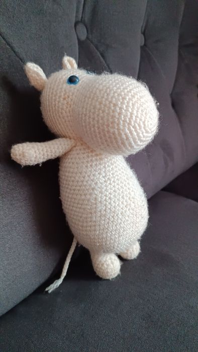 Muminek ręcznie robiony na szydełku, Moomin, handmade, uroczy