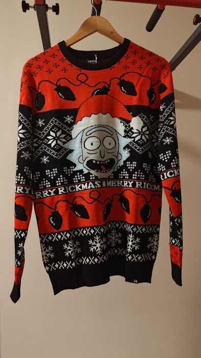 Swetr Sweter Rick Morty swięta merry christmass bluza