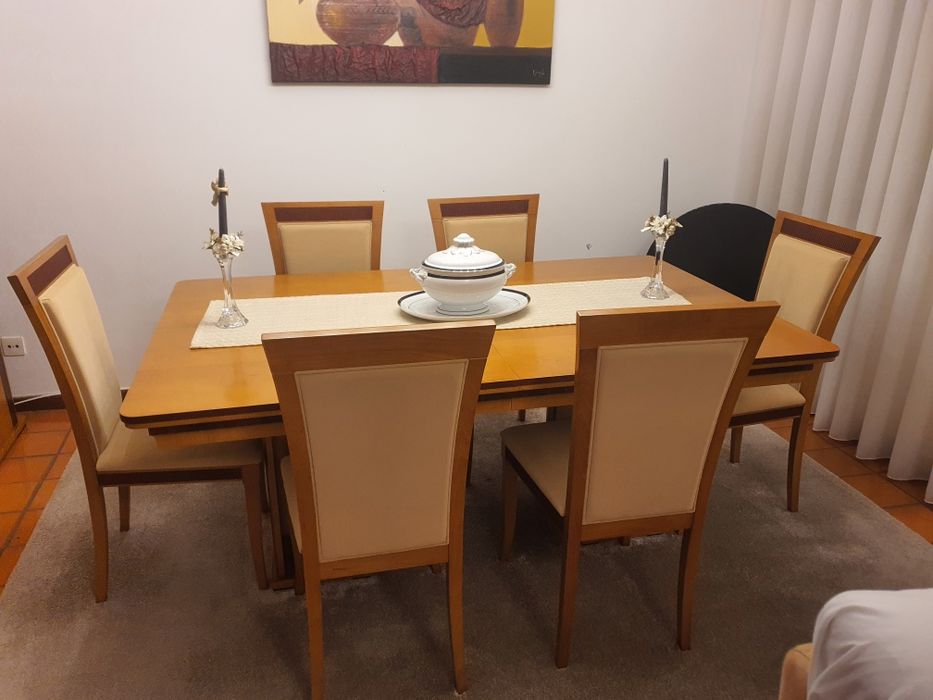 Sala de Jantar completa cerejeira e raiz de nogueira