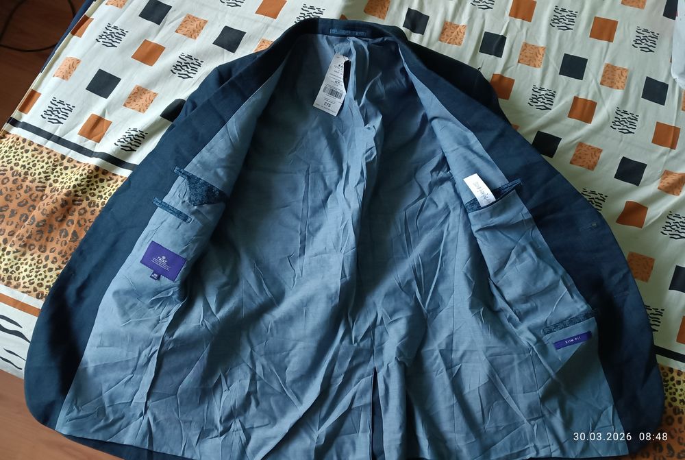 Піджак лляний новий Next Tailoring (Slim Fit), розмір 40R (L)
​Опис: