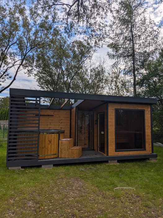 Sauna jacuuzi domek ogrodowy