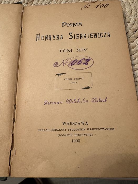 Henryk Sienkiewicz 1900rok