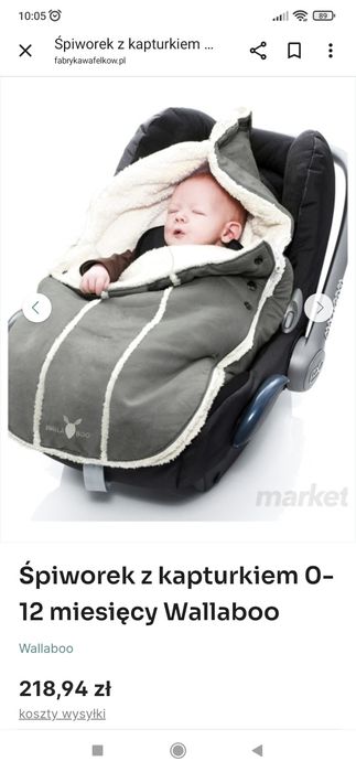 Śpiwór śpiworek WallaBoo do nosidelka fotelika