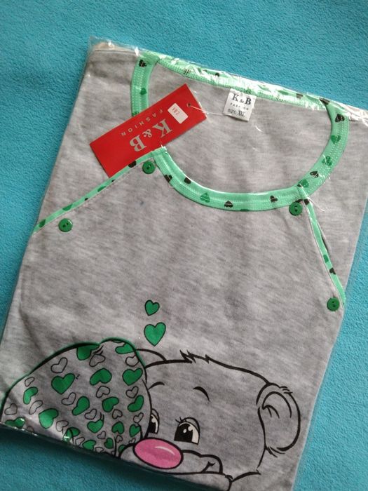 XXL 44 16 Koszula ciążowa nocna piżama do karmienia odpinana rozpinana