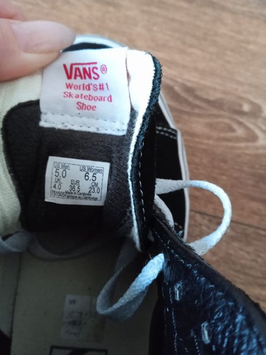 Оригінальні кеди Vans з натуральної шкіри