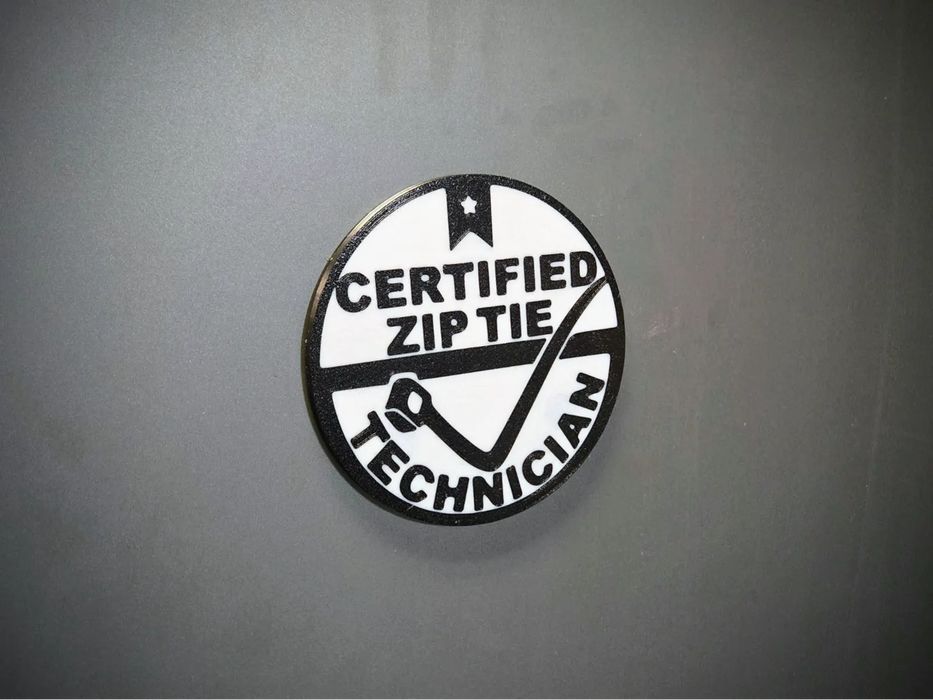 Íman Decorativo 'Técnico de Zip Tie Certificado'