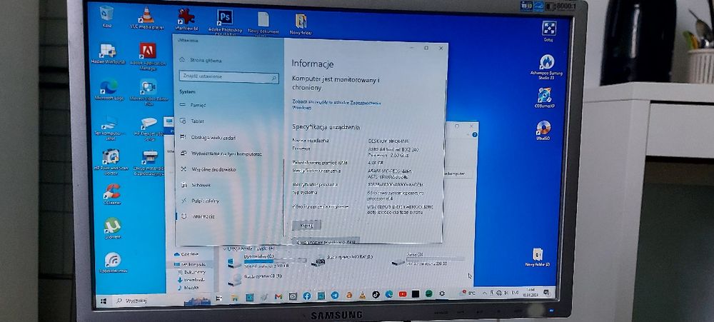 Biurowy komputer stacjonarny Windows 10/7 AMD SSD