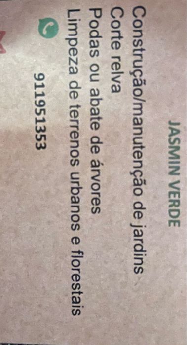 Jasmin verde jardinagem