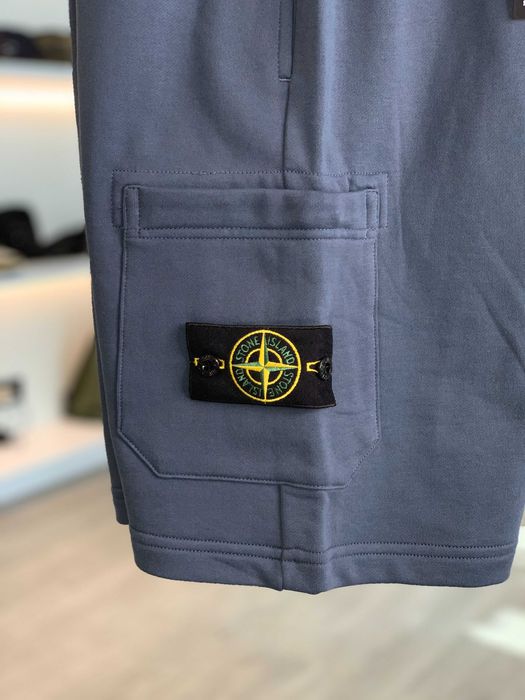 Шорти STONE ISLAND 64651 Garment-Dyed Cotton Shorts Avio Blue SI0167